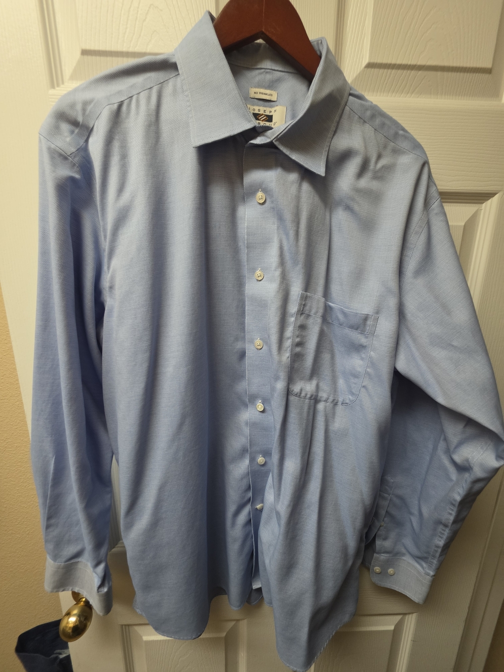 Joseph Abboud Modern Fit Knit Button Up Light  Blue Dress Shirt - Classic